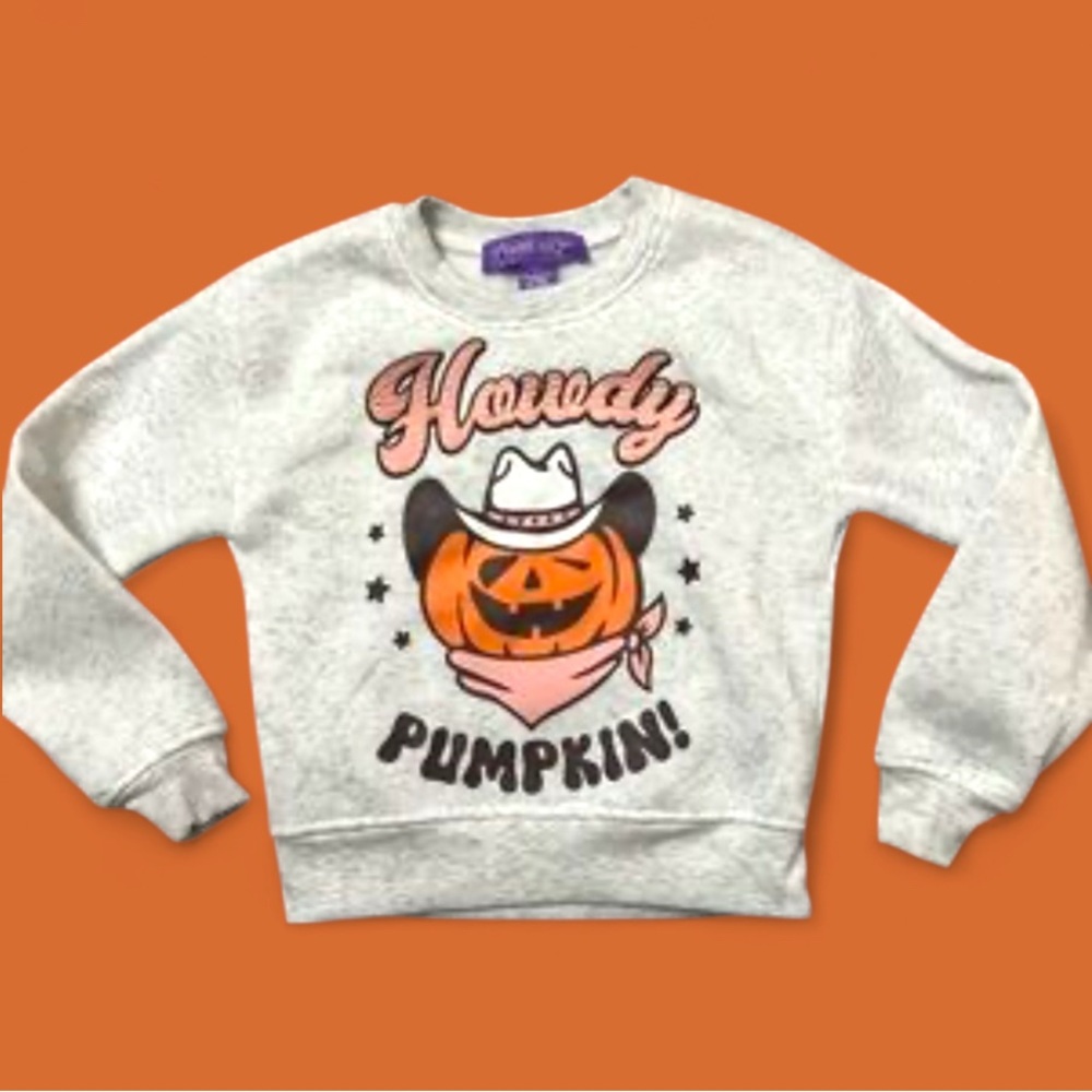 Howdy Pumpkin Graphic Sweatshirt - Medium/ Size 8